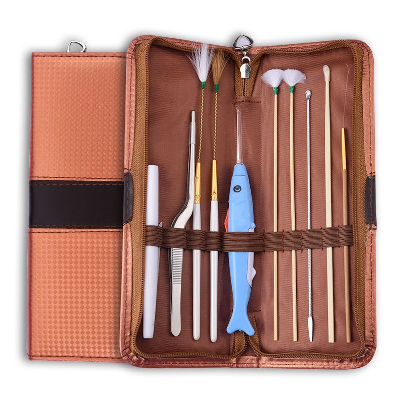 专业采耳工具掏耳朵鹅毛棒毛毛棒发光耳挖掏耳勺采耳专用工具套装采耳