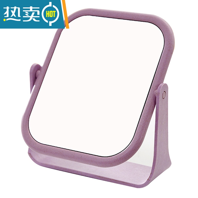 敬平少女心双面镜宿舍台式学生化妆小镜子桌面便携梳妆公主镜网红书桌 圆形粉便携式用镜高清大图