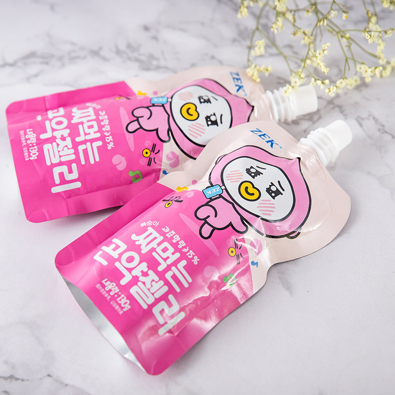 马来西亚进口 ZEK蒟蒻白桃汁果冻130g 儿童果汁吸的冻