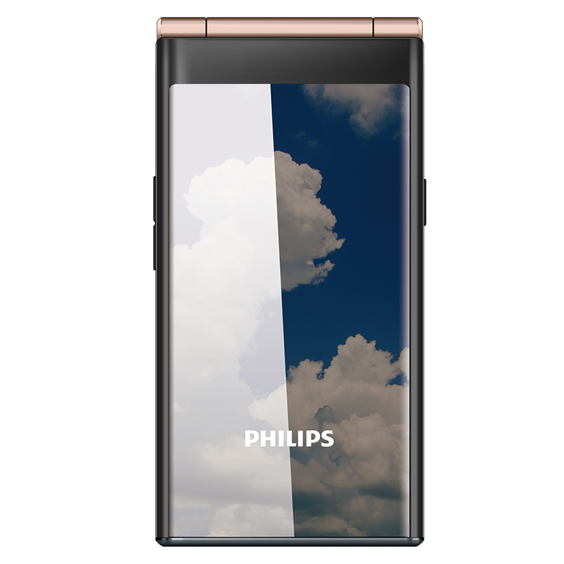 飞利浦(Philips)E219 摩卡金 老年手机 双屏翻盖手机 老人手机大字大声大屏 老人机超长待机 学生备用功能手机 双卡双待高清大图