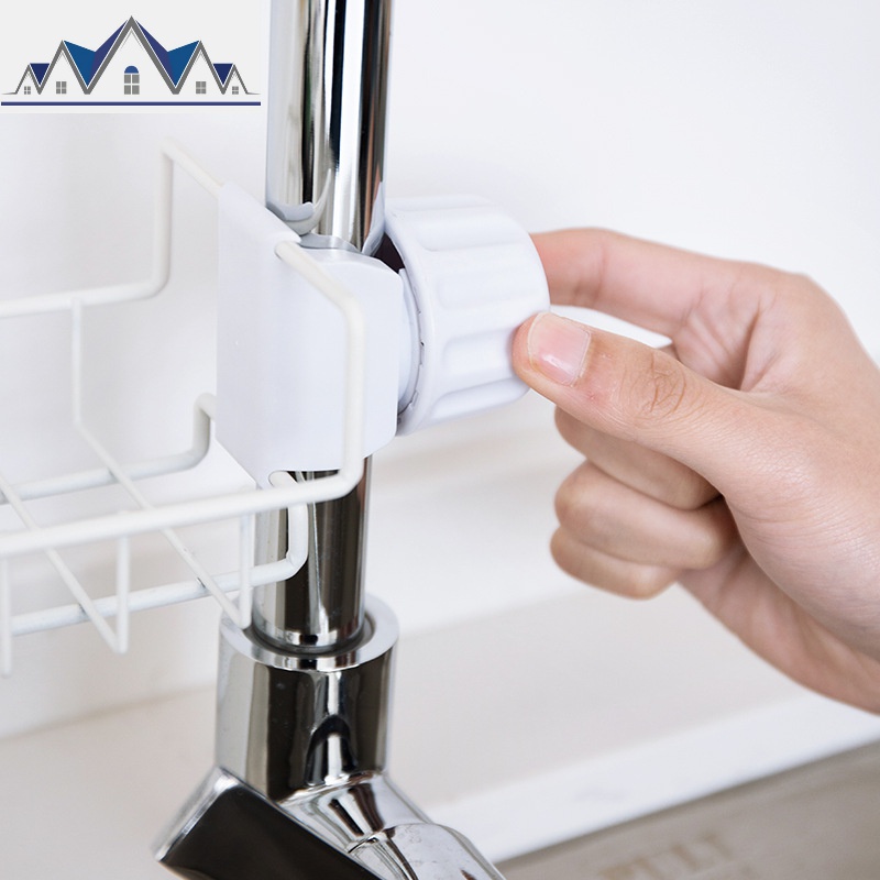 不锈钢水龙头置物架抹布沥水架家用厨房免打孔水收纳架神器_72高清大图