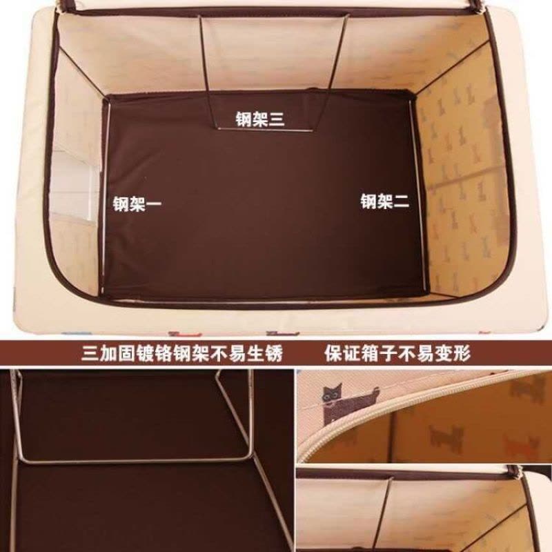 特价随机两件套55L（50*40*28cm） 收纳箱加大大容量牛津布加强钢架折叠储物整理箱棉被袋百纳箱图片