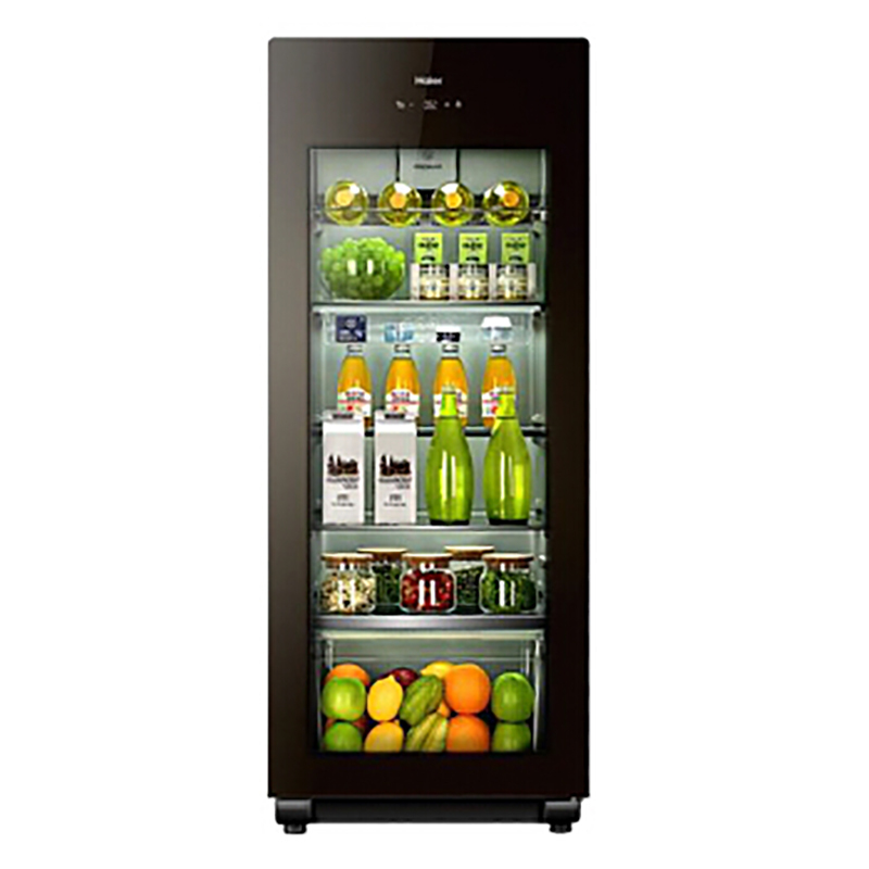 海尔（Haier） LC-168H高档冰吧玻璃冷藏展示冰柜 家用酒柜茶叶柜 保鲜冷柜 水果立式柜