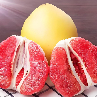 【西沛生鲜】新鲜三红蜜柚子 4.5斤共2个装 新鲜柚子水果 红心柚