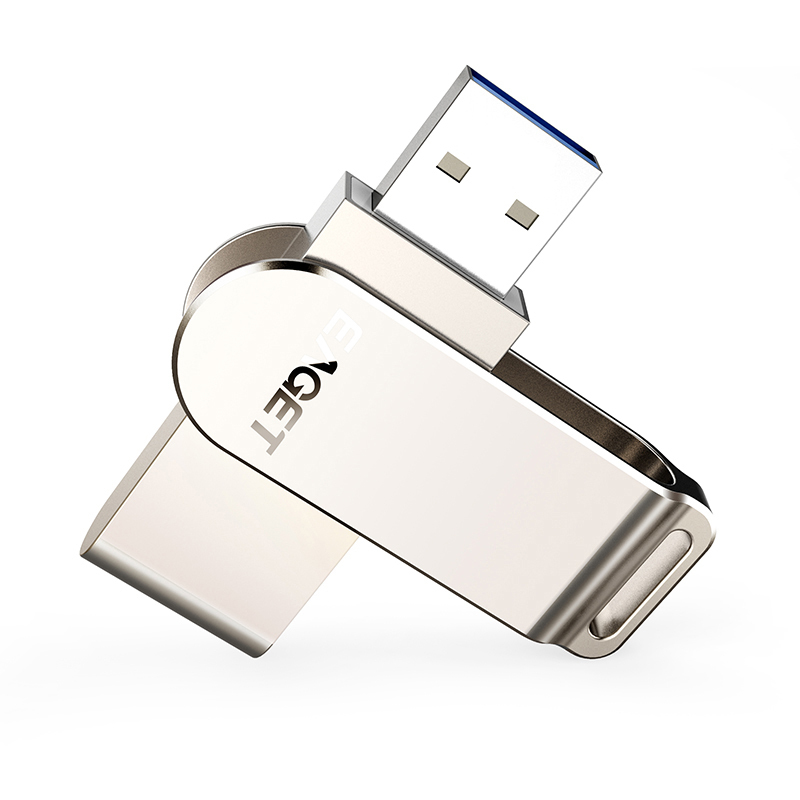 忆捷(Eaget) F60 USB3.0 U盘 高速全金属360度旋转车载优盘 64GB