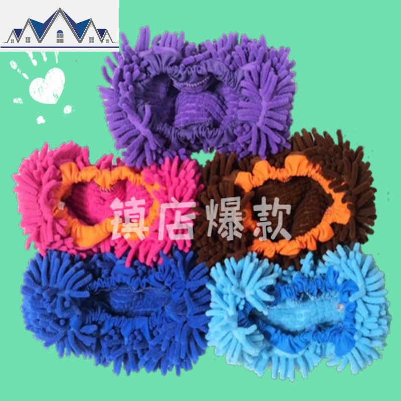 平板拖把替换布家用布套式通用配布毛毛虫雪尼尔毛巾拖把布头加厚 三维工匠高清大图