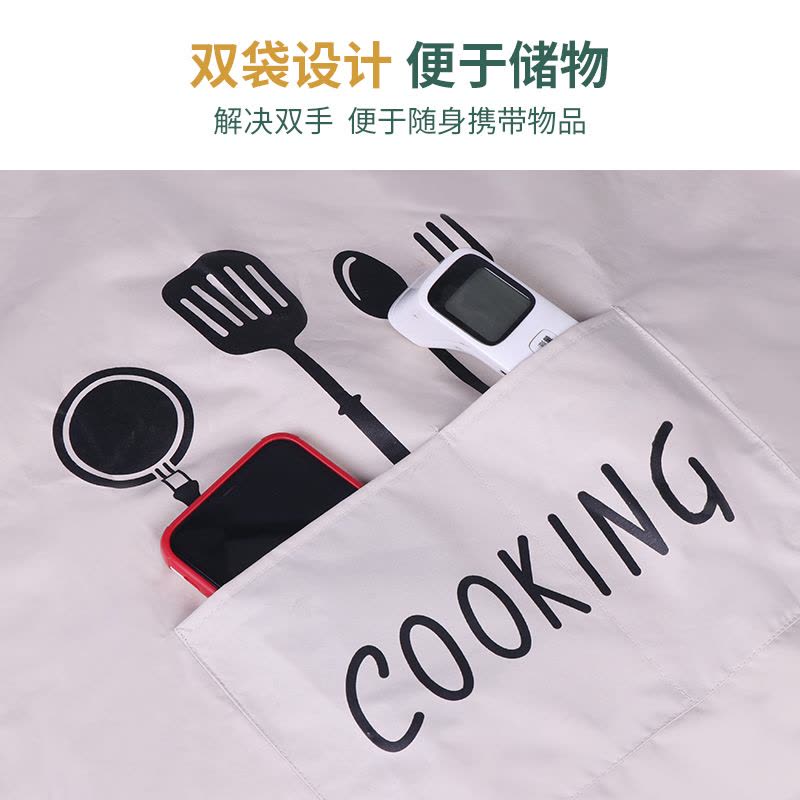 可擦手围裙厨房家用防水防油网红餐饮专用男女定制做饭工作服围腰图片
