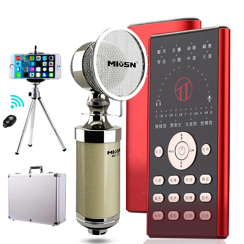 TTFAMILY N10 声卡套装手机直播声卡套装 麦克风/话筒 游戏直播 套装MS-2套装 有线连接 3.5接口