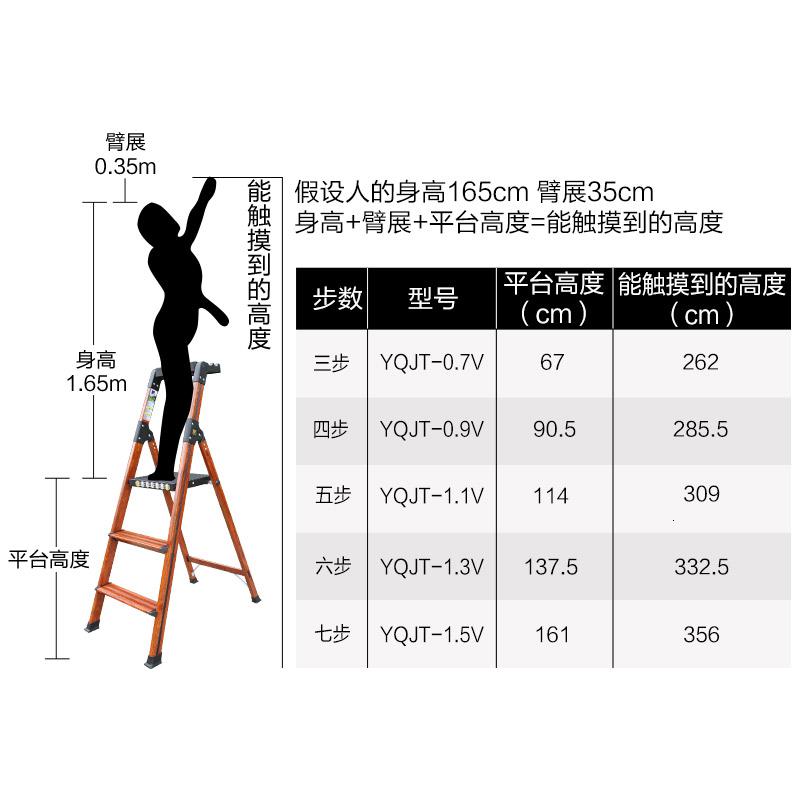 折叠梯子家用室内铝合金梯子加厚人字梯家庭梯子四步梯楼梯 三维工匠 银色5步-触碰约3.09m高清大图