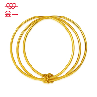 金一足金999简约时尚三环黄金手镯送爱人送妈妈(计价)AAE023