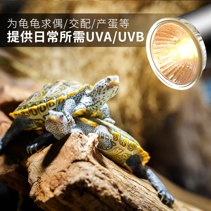 乌龟灯乌龟缸三合一全光谱uvb太阳灯补钙加热保温小型高清大图