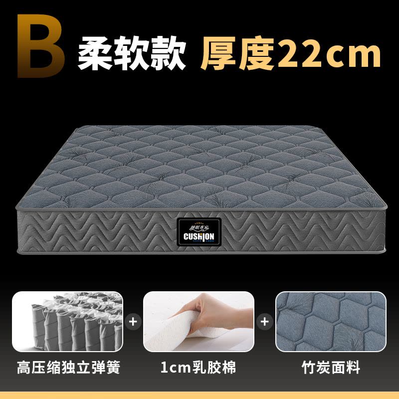 压缩卷包盒子弹簧床垫乳胶厚记忆棉家用卧室硬床垫图片