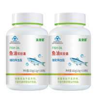 [加送赠品]美澳健鱼油深海鱼油软胶囊100粒/瓶*1瓶中老年成人男女血脂偏高者辅助降血脂营养保健品