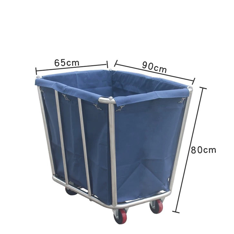 豫汉迎布草车保洁车长方形八管 酒店工作车八管90*65*80cm