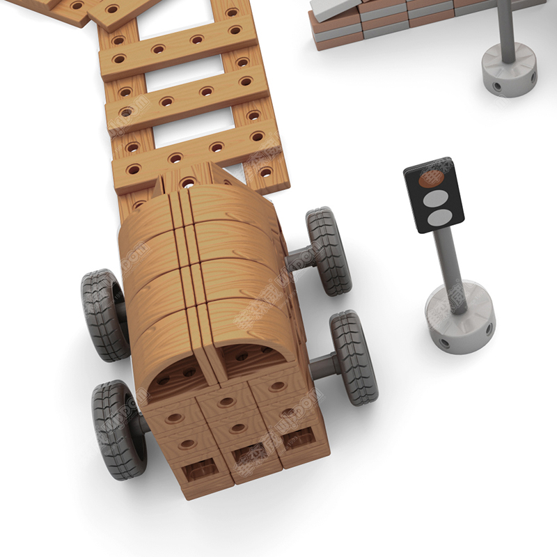 华森葳 户外运动探索区 军事体能游戏区 户外洞洞叠叠积木组高清大图