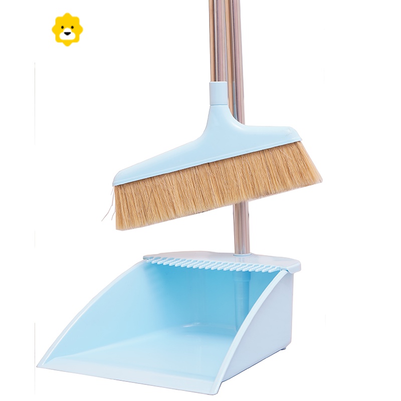 加长杆猪鬃毛扫把单个软毛扫帚畚斗套装笤帚灰尘毛发马毛垃圾铲 JING PING高清大图