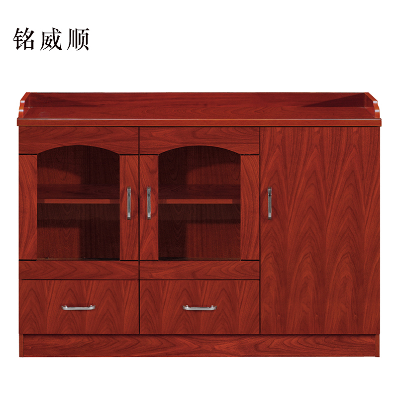 MINGWEISHUN铭威顺胡桃色餐边柜简约茶水柜三门1200*400*860【工厂现做 7天内发货】