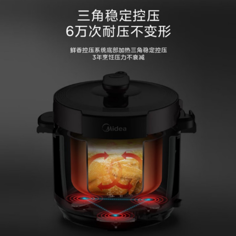 美的(Midea) 多功能高压锅不粘内胆 电饭煲MY-E501高清大图