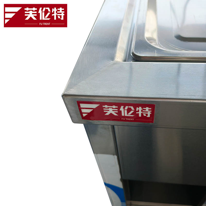 芙伦特商用快餐保温售饭台5格 台式不锈钢快餐车食堂加热台保温汤池柜车 工程款 FLT-BWSFTGT2-0505高清大图