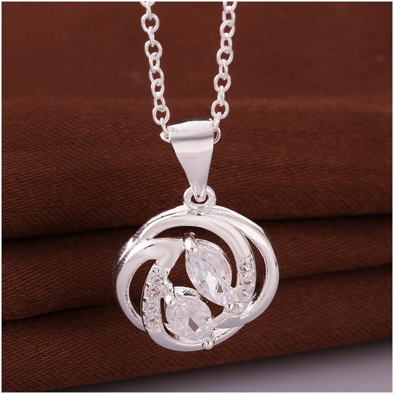 N657 Women Silver Necklace 镀925纯银女项链日韩版锁骨链潮人送女朋友七夕情人节礼物