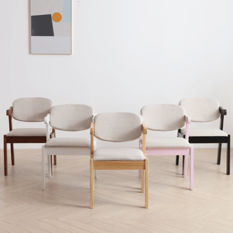 一米色彩 椅子 实木书桌椅Z字家用学习椅靠背椅简约现代餐椅电脑椅休闲北欧椅子高清大图