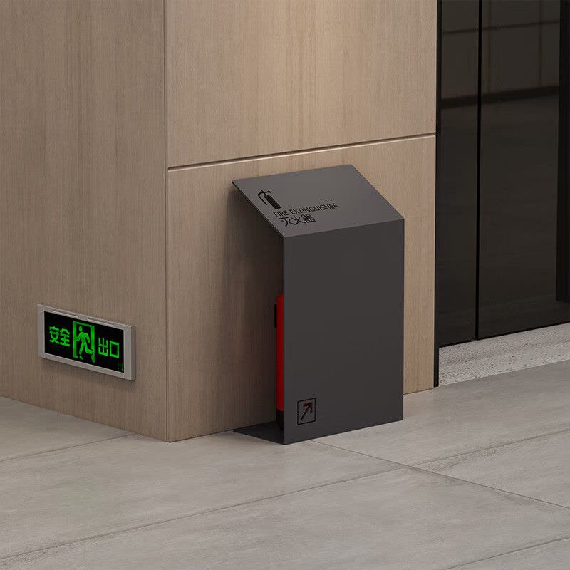 鸣固 灭火器箱子罩子空2只装收纳干粉器材陈列3-5公斤 D款红色烤漆款图片