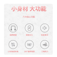 志高(CHIGO)挂脖风扇小风扇便携式随身小型迷你usb充电型懒人宿舍办公室桌面上可爱网红手持电风扇C8-6(B)粉色