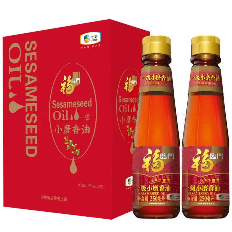 中粮福临门大豆油5L+中粮纳豆酱油500ml*2+中粮红曲香醋480ml*2+中粮福临门香油礼盒250ml*2