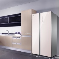 海尔(Haier) BCD-651WDEC 651升对开门双变频风冷无霜节能家用电冰箱 对开门冰箱 彩晶冰箱