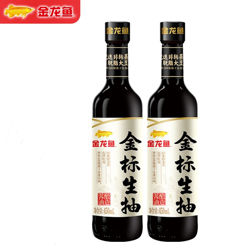 金龙鱼企业优选金标生抽酱油黄豆生抽酿造提鲜凉拌炒菜调味1瓶