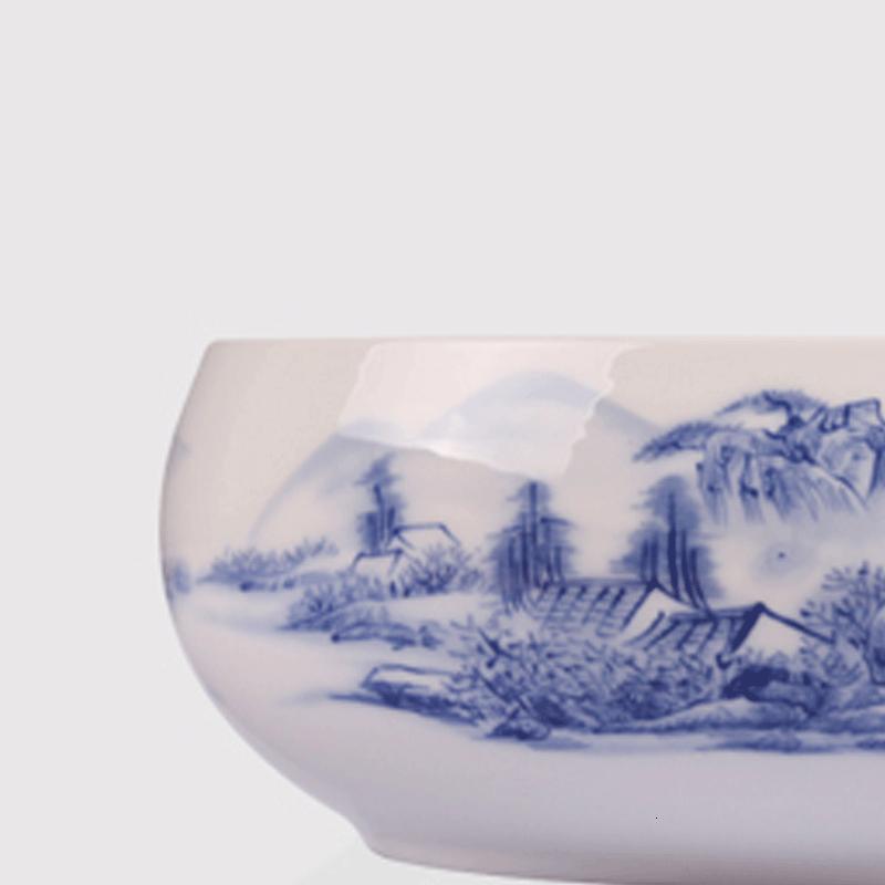 简约家居茶洗陶瓷青花瓷笔洗茶碗功夫茶具洗壶碗茶杯水仙花盆养殖茶道配件家居用品