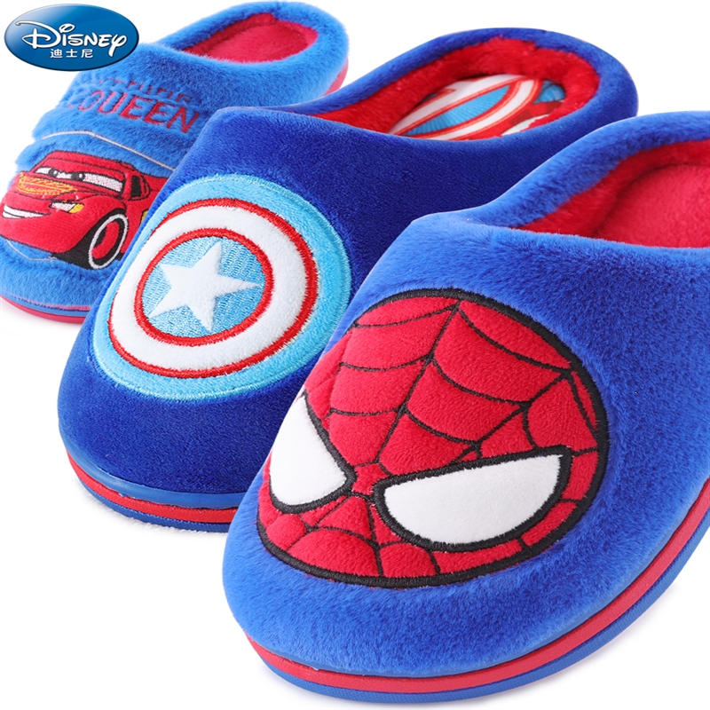 迪士尼 Disney 儿童棉拖鞋男童冬室内男孩卡通蜘蛛侠棉拖鞋保暖宝宝家居鞋报价 参数 图片 视频 怎么样 问答 苏宁易购