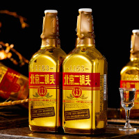永丰牌北京二锅头白酒出口小方瓶永丰二锅头金瓶纯粮酒46度清香型500ml纯粮食酒 金瓶2瓶豪华礼盒装