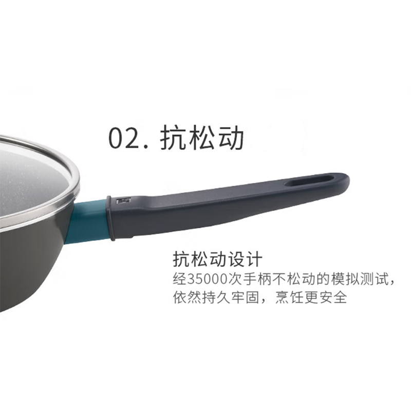 双立人30cm不粘炒锅+大号硅胶铲高清大图