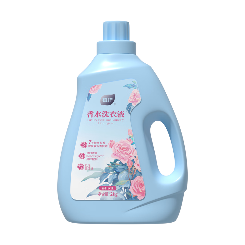 植护 家用春日玫瑰香水洗衣皂液 2kg/瓶高清大图
