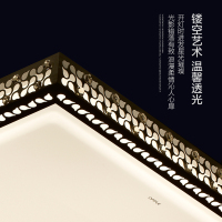 欧普照明(OPPLE)客厅房间LED吸顶灯现代简约大气创意长方形灯饰调光客厅灯 灯具套餐 梦幻星空