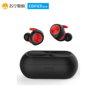 Edifier/漫步者 TWS3真无线蓝牙耳机迷你运动防水通话入耳式耳塞 黑红色