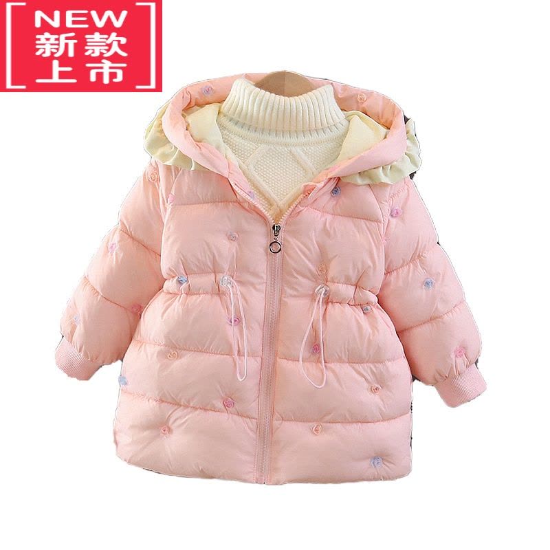 可莉允女童冬装棉衣棉服2022新款小童秋冬棉袄洋气女孩连帽冬季加厚外套图片