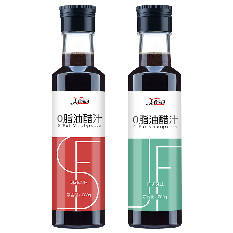 美食帝国油醋汁水煮菜0脂肪旗舰店轻食减零低脂沙拉酱水果蔬菜健身蘸料