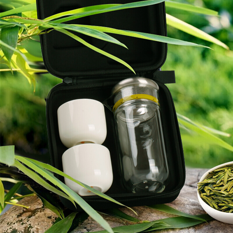恒福(TEA MiLL) 享逸壶套组 耐热玻璃陶瓷茶具茶杯套装白瓷瓷杯 否 一壶两杯 礼盒装