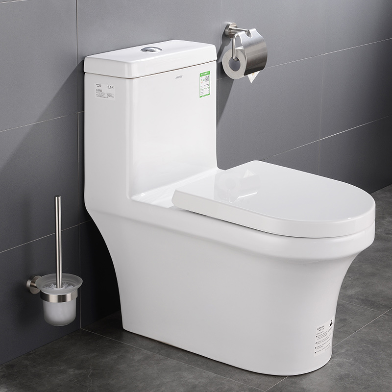 arrow箭牌马桶喷射虹吸式连体缓降静音脲醛盖板节水方形坐便器ab1170