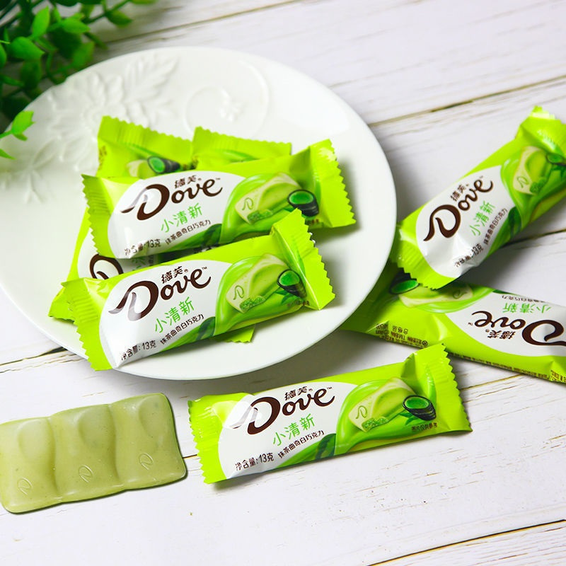 德芙(DOVE)小清新抹茶曲奇白巧草莓白巧208g网红高颜值巧克力情人节礼物