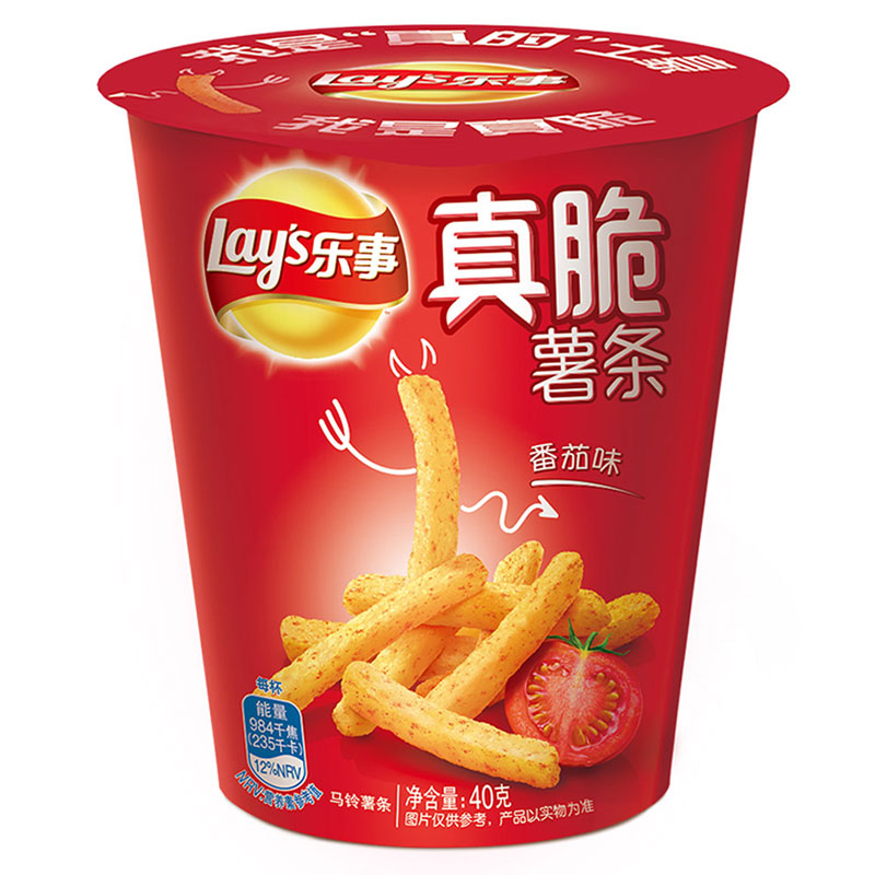 乐事(LAY’S) 真脆薯条 番茄味40g(休闲零食) 新旧包装交替发货