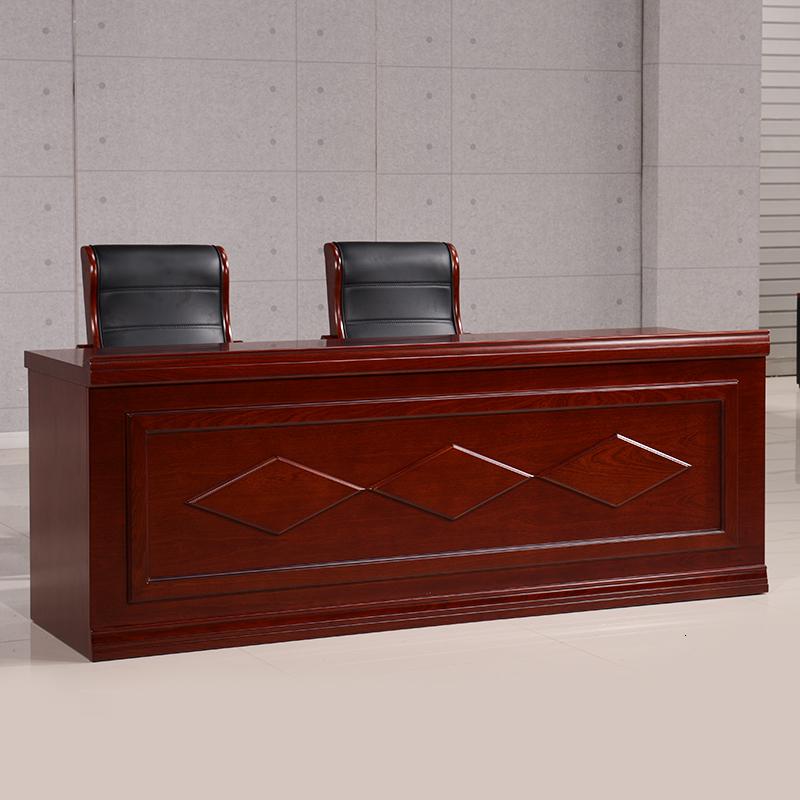 BONJEAN办公家具 油漆贴实木木皮 条桌会议桌 接待台 培训桌子 368高清大图