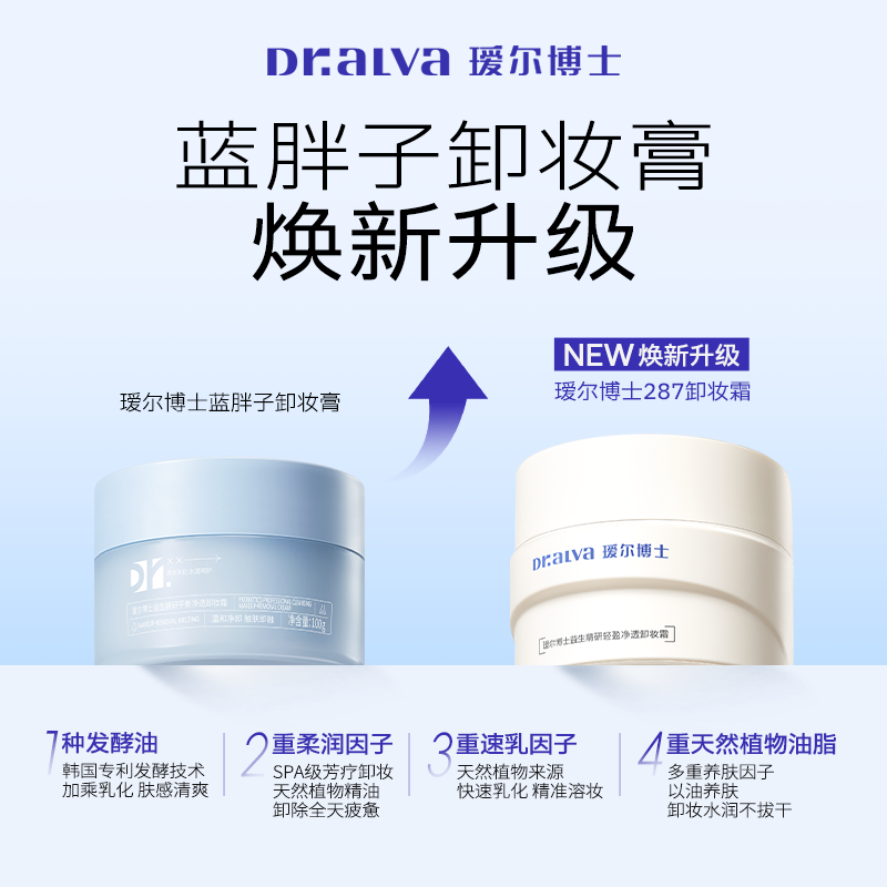 瑷尔博士 蓝胖子卸妆膏[一卸洁净]敏肌卸妆霜100g高清大图