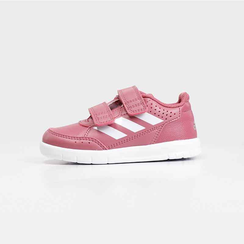 adidas阿迪达斯儿童运动休闲鞋 女训练鞋女婴童宝宝轻便魔术贴耐磨运动鞋训练鞋B37976 0-3岁婴童款