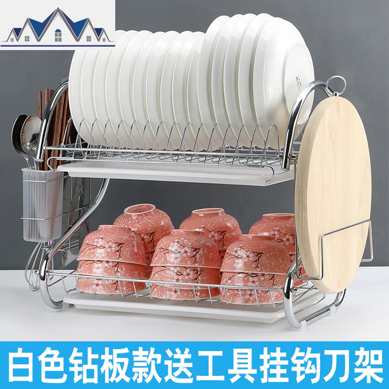 厨房放碗架沥水架家用抽屉式碗碟架收纳架子家用多功能洗碗置物架 三维工匠高清大图