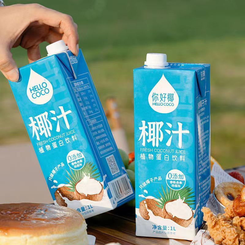水饮料>饮料饮品>植物蛋白饮料>你好椰>hellococo你好椰椰子汁1l*2瓶