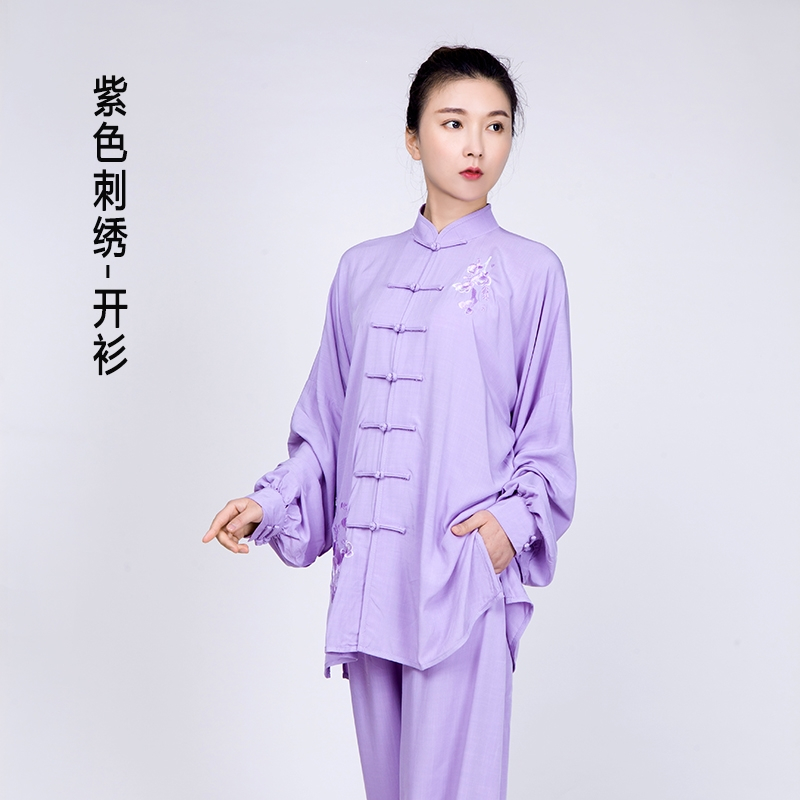 太极服女飘逸棉麻亚麻女装太极拳练功服夏季服装薄款短袖