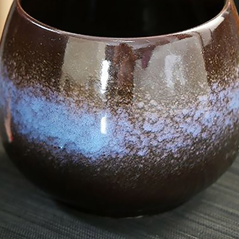 大号窑变轴茶渣缸长15.5*12.5cm 1500ML高清大图